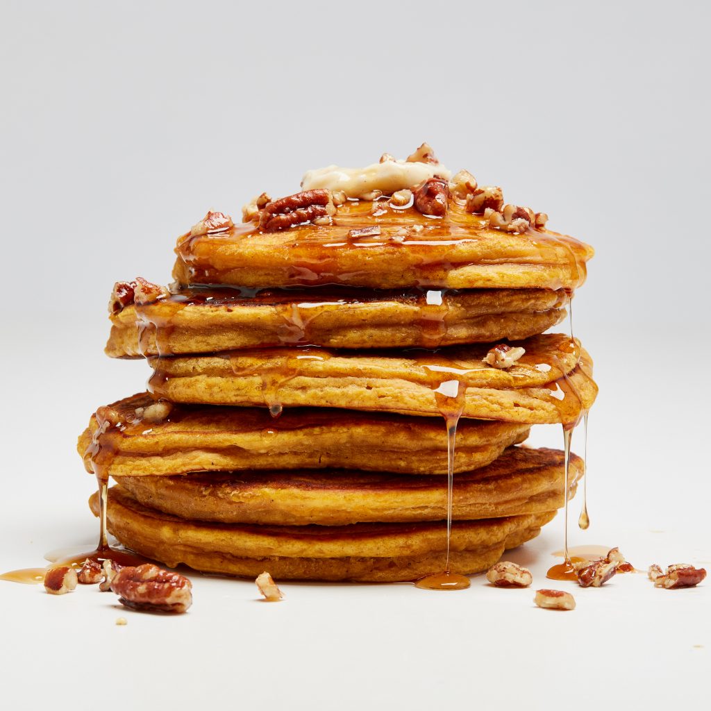 Pancake Stack with syrup drip and pecans - IHG Hotel Group